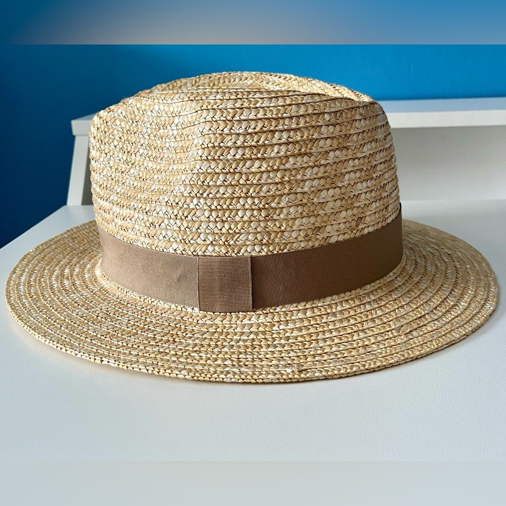 Pink Lily Straw Fedora - Picture 5 of 7